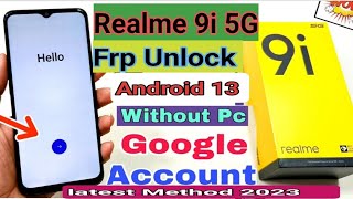 Realme 9i 5g Frp Bypass Android 13 | Realme (RMX3612) Google Account Bypasss without pc | New Method