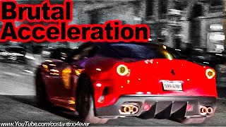 Ferrari 599 GTO LOUD REV and BRUTAL Acceleration