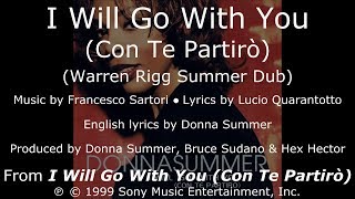 Donna Summer - I Will Go with You (Warren Rigg Summer Dub) LYRICS - SHM "I Will Go with You" 1999