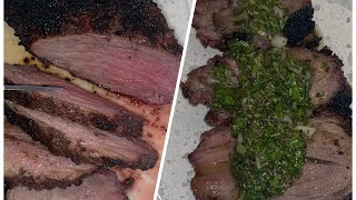 My method for Reverse Seared Tri Tip: Served with homemade Chimichurri