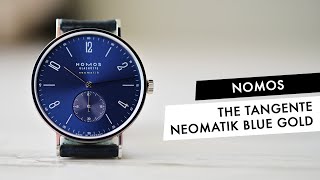 REVIEW: The New Nomos Tangente Neomatik Blue Gold And The History of the Tangente Watch