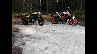 Šumava, Kvilda na Ducati Scrambler & KTM Duke 390