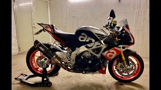 Aprilia Tuono 1100 - SC Project Oval Carbon tunnel sound test! LOUD!!!