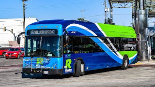 Montgomery County Transit Ride On 2022 Low Floor Gillig Plus Electric #4154E on Route 1 Brand New!!!