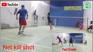 Badminton Net Kill shot | Badminton Fast Smash | Nizam Memorial Badminton Hall