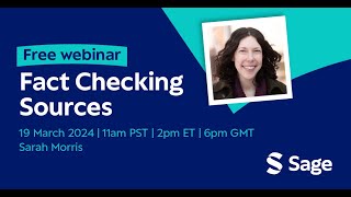 Fact checking Sources Webinar