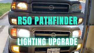 2000-2004 Pathfinder R50 LED Headlight Upgrade and Yellow Fog Lamp Installation