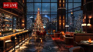 Christmas Jazz Music in a Cozy Bar Ambience ~ Relaxing Sweet Saxophone Tunes for Work, Stress Relief