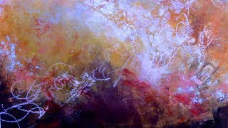 Abstract Art-Enhancing a 30x30 Cold Wax-art demo- Part 2 of 2