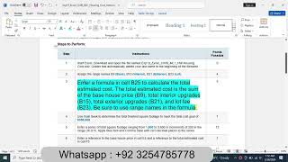 Exp19_Excel_Ch06_ML1_Housing_Cost | Exp19 Excel Ch06 ML1 Housing Cost | step by step complete