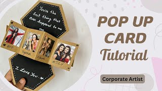 How to make pop up card step-by-step tutorial | easy pop up card tutorial | Corporate Artist |crafts