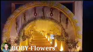 indian married dacoration 2022| led light😎 |Receptiondacoration|wedding dacoration 😍| BOBY Flowers 😎