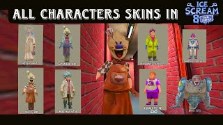 All Characters Skins In Ice Scream 8 || AS ActionMode