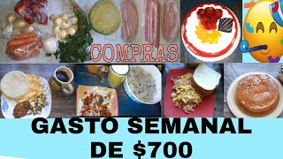 Como organizo mi gasto semanal de $700 lunes-domingo + menu semanal