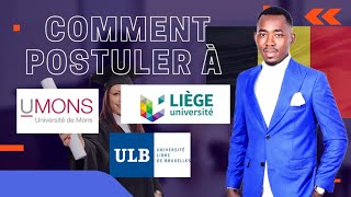 🇧🇪COMMENT POSTULER A ULB, ULIEGE, UMONS EN 2023 ?