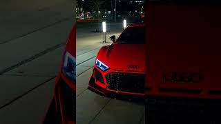 Audi R8 in the dark showing off the LED cyber#cars #audir8 #wheels #ride #viralvideos #subscribe