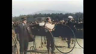 Cycling To The Fair 1915 (Colorized)