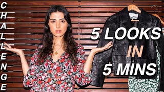 5 LOOKS IN 5 MINUTES /(ALEXA CHUNG'S STYLE CHALLENGE)!