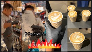 Barista in Action, 12 coffees in 8 minutes