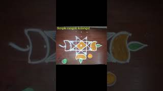 very easy shivaratri kolam🌷 star kolam with dots 🌟 deepam kolam 🪔 my simple rangoli #shorts