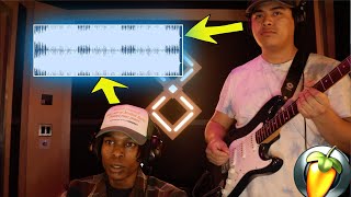 Making a FIRE Beat With a Professional Guitarist!!