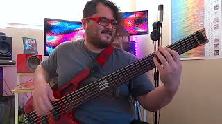 "YYZ" by Rush - 6 String Fretless Bass Cover by Brad Williamson