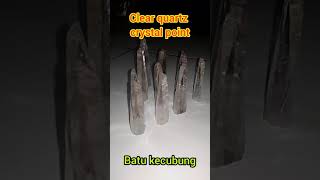 batu kristal kecubung es atau clear quartz point #shorts