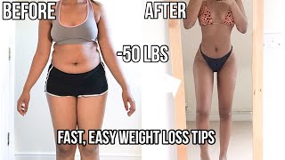 HOW I LOST 50 POUNDS IN 5 MONTHS | FAST Weight loss Tips (with pictures)