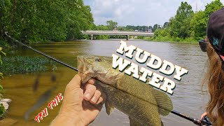 Fishing For Bass In High Muddy Water! (Can It Be Done?)