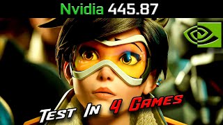 445.87 Nvidia Drivers Test in 4 Games