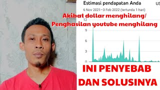 AKIBAT DOLLAR MENGHILANG/PENGHASILAN YOUTUBE MENGHILANG INI PENYEBABNYA