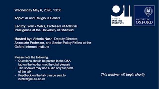 'AI and Religious Beliefs’ with Yorick Wilks