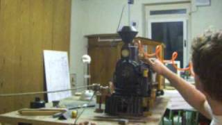 Steam driven gypsy winch - Test run of gypsy head with load