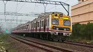 Karjat-CSMT EMU Rushing Towards Badlapur Station #shorts