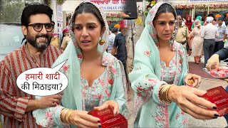 Nimrat Kaur distributed sweets on the occasion of Guru Nanak amid rumors of affair with Abhishek