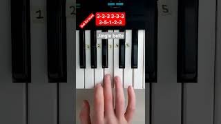 How to play jingle bells on the piano 🔔 #easypianotutorial #christmas #jinglebells #pianotutorial