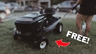 I Got A FREE LAWN MOWER!! (IT RUNS)