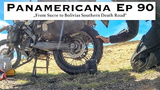 Dinosaur tracks, a flat tire and Bolivias Southern Death Road! Panamericana Ep90