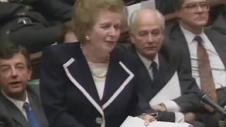 Margaret Thatcher roasts parliament