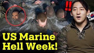 Korean Marine Soldier React to US Marine Hell Week Training