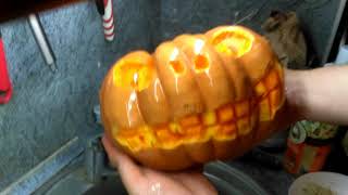 Хеллоуин. Делаем фонарь из тыквы 2вида Головы Джека. Halloween. Making a pumpkin lantern Jack's Head