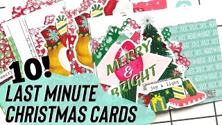 FAST + EASY XMAS CARDS!! 💌 Procrastinating + Minimal Supplies = 10 Cards!