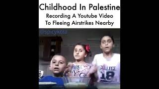 🇵🇸 CHILDHOOD IN PALESTINE 🇵🇸 Recording a YouTube video to fleeing airstrikes nearby