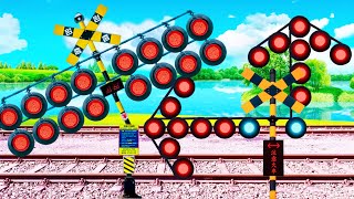 【 踏切アニメ 】 補強された踏切 😱🚦😱 Reinforced Railroad Crossing!!