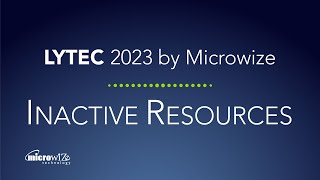 Inactive Resources - LYTEC 2023 by Microwize Technology