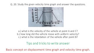 solve velocity time graph question | class 9  science