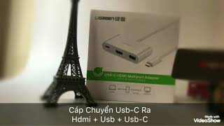 Bộ Chuyển USB-C To HDMI + USB 3.0 + USB-C Ugreen 30377