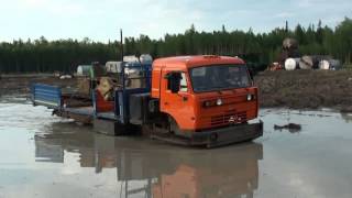 Снегоболотоход-транспортер четырехгусеничный ТС15, ТСК15 / Track Vehicle Carrier Kamaz - Pipe Truck