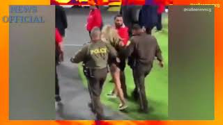 Woman removed by security after running onto field during Super Bowl