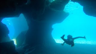 Swimming through secret underwater caves -  Mallorca | Majorca Spain - La Calobra